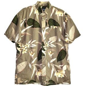 Chaps by Ralph Lauren Tropical Button Down in Tan/Gold/Green Men’s M